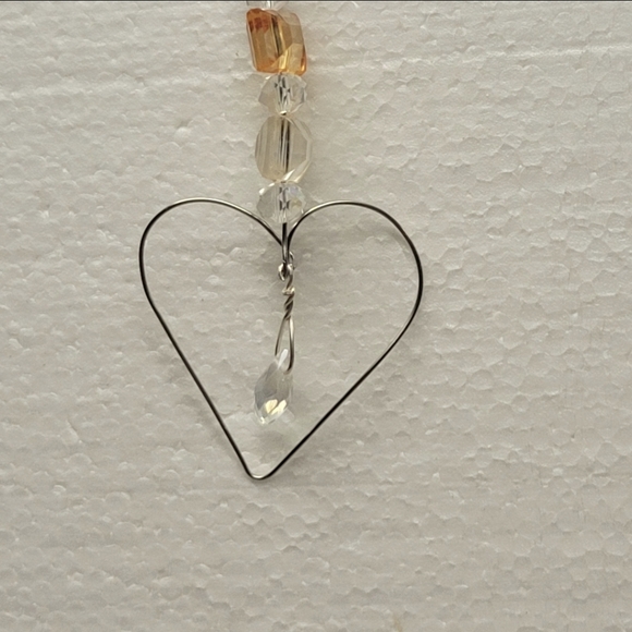 Silver, Orange, and Clear Bead Suncatcher - Picture 5 of 8